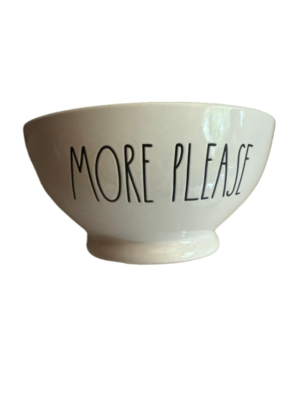 Rae Dunn Artisan Collection More Please Ceramic Bowl One Size White Black